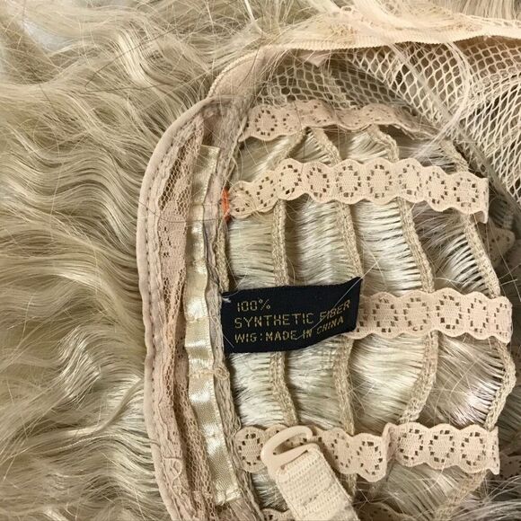 Wig Platinum Medium Blonde Bob Theater Halloween Costume Cosplay Glam Hollywood - Picture 7 of 7